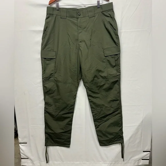 5.11 Tactical Series Cargo Pants Men’s XL Long Green Ripstop - Picture 1 of 8